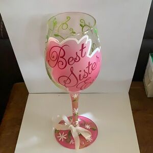 Lolita “Best Sister Ever” Wine Glass